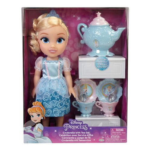 Boneca Princesas com Acessórios - Cinderela Hora do Chá - Disney - 35 cm - Multikids