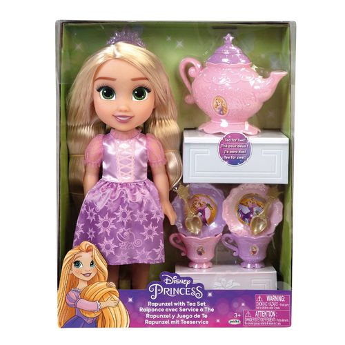 Boneca Princesas com Acessórios - Rapunzel Hora do Chá - Disney - 35 cm - Multikids