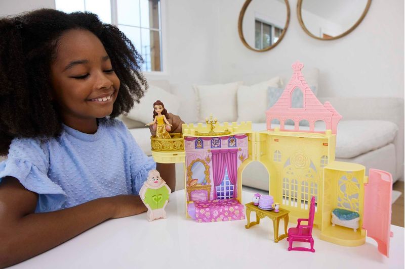 Playset-com-Mini-Figuras---Castelo-da-Bela---A-Bela-e-a-Fera---Disney-Princesas---Mattel-9