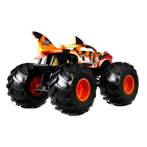 Carrinho Hot Wheels - Monster Trucks - Tiger Shark - 1:24 - 20 cm - Mattel