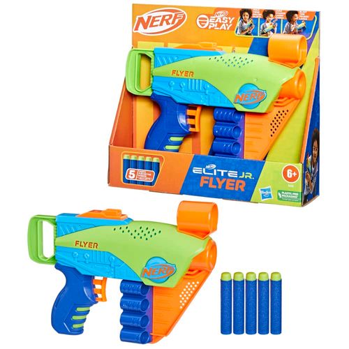 Lançador de Dardos Nerf - Easy Play - Flyer - Elite Jr - Hasbro