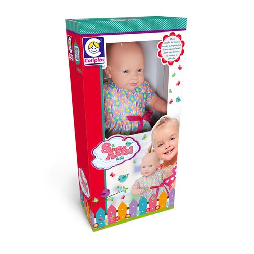Boneca de Vinil - Sonho Azul Bebê - Sortido - 56 cm - Cotiplás
