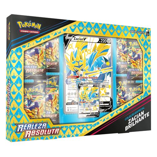 Box de Cartas Pokémon - Zacian Brilhante - Realeza Absoluta - Copag