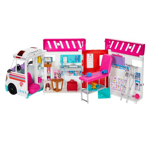 Veículo e Playset Barbie - Ambulância e Cliníca Móvel - Profissões - Mattel