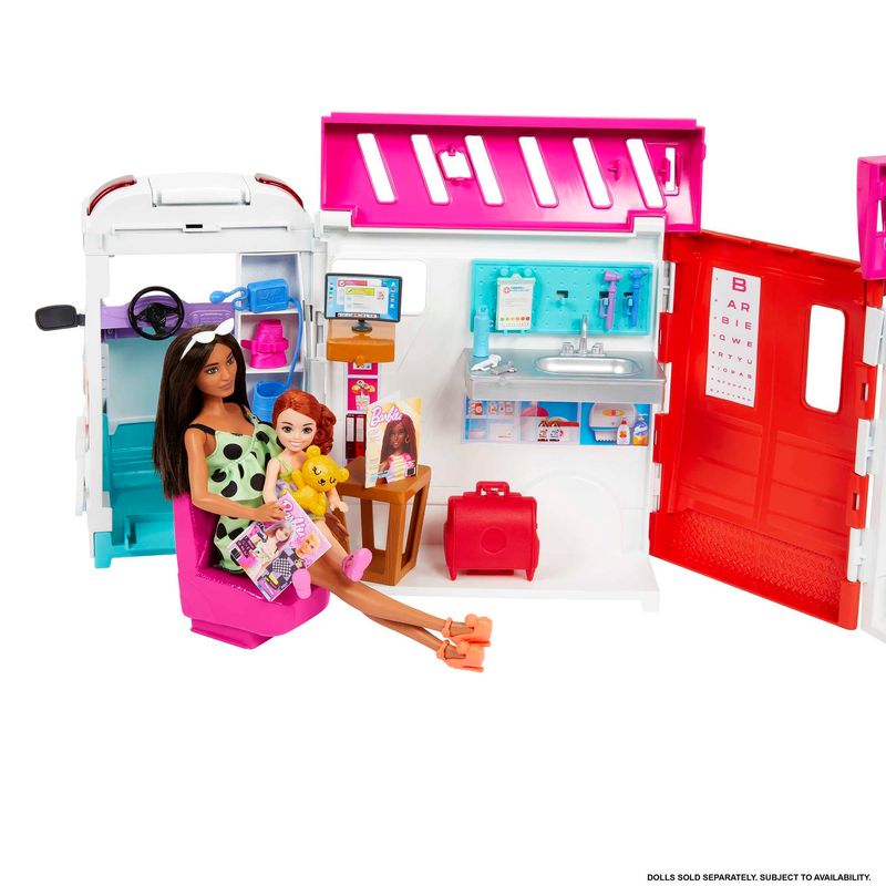 Veiculo-e-Playset-Barbie---Ambulancia-e-Clinica-Movel---Profissoes---Mattel-4