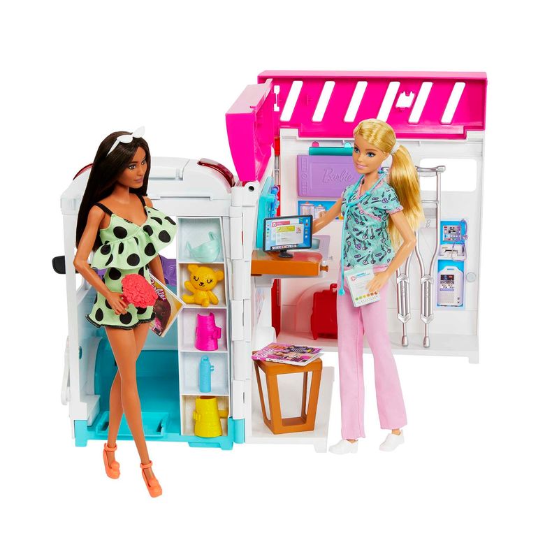 Veiculo-e-Playset-Barbie---Ambulancia-e-Clinica-Movel---Profissoes---Mattel-7