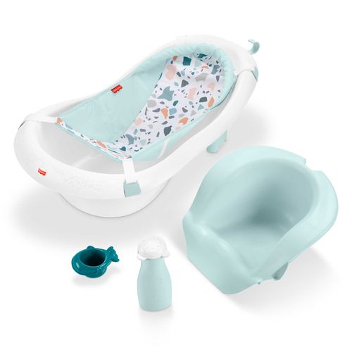 Banheira com Acessórios - Deluxe - 4 em 1 - Azul - Fisher Price