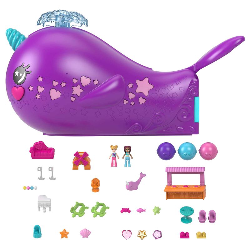 MATHKV71---Playset-Polly-Pocket-com-Mini-Bonecas---Barco-Aventureiro-Narval-Baia-Magica---Mattel-5
