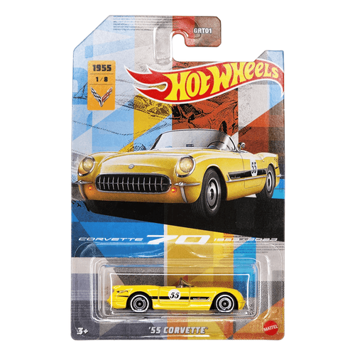 Carrinho Hot Wheels - 55 Corvette - Corvette 70 Anos - 1:64 - Mattel