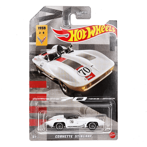 Carrinho Hot Wheels - Corvette Stingray 1959 - Corvette 70 Anos - 1:64 - Mattel