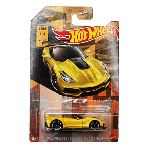 Carrinho Hot Wheels - 19 Corvette ZR1 Conversível - Corvette 70 Anos - 1:64 - Mattel