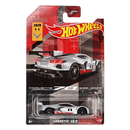 Carrinho Hot Wheels - Corvette C8 R - Corvette 70 Anos - 1:64 - Mattel