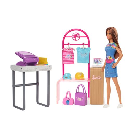 Playset Barbie com Boneca - Ateliê de Designer de Moda - Profissões - Mattel