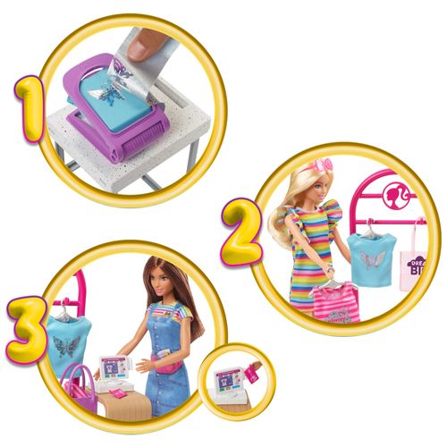 Playset Barbie com Boneca - Ateliê de Designer de Moda - Profissões - Mattel