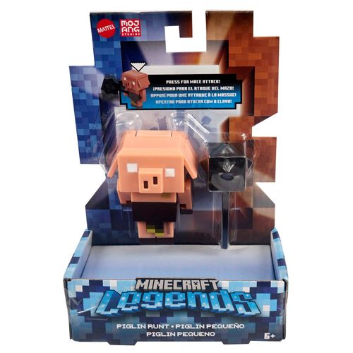 Figura Articulada - Minecraft - Piglin Pequeno com Maça - Legends - 7 cm - Mattel