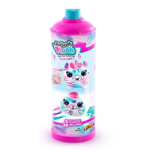 Kit com 2 Mini Pelúcia Para Pintar - Airblush Plush - Style 4 Ever - Surpresa - Fun