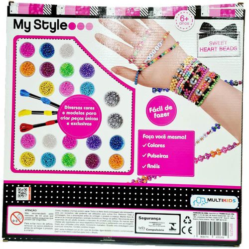 Kit de Miçangas - Sweet Heart Beads - My Style - Multikids
