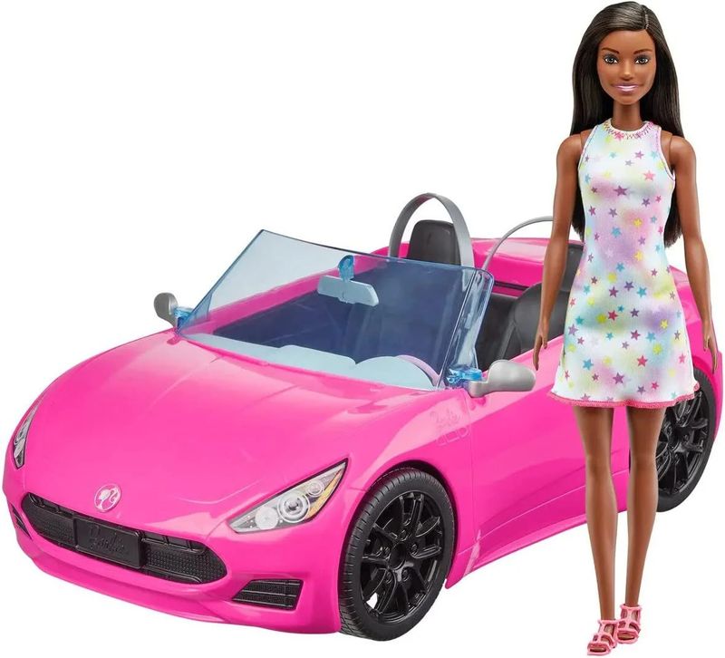 Carro-Barbie-com-Boneca---Conversivel-Rosa---2-Lugares---Mattel-1