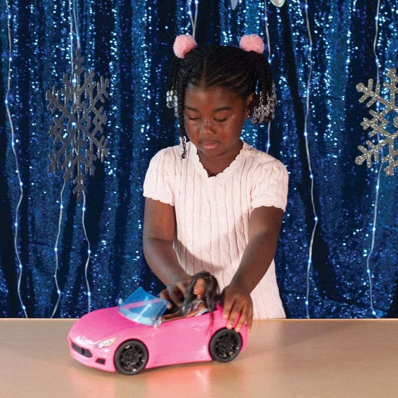 Carro-Barbie-com-Boneca---Conversivel-Rosa---2-Lugares---Mattel-6