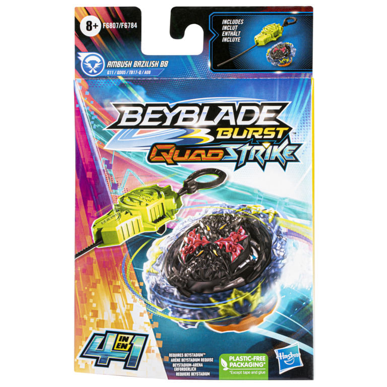 HASF6807---Piao-de-Batalha---BeyBlade-Burst---Quadstrike---Ambush-Bazilisk-B8---4-em-1---Hasbro-2