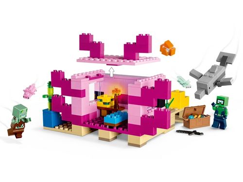 LEGO Minecraft - A Casa do Axolotl - 242 Peças - 21247 - Conjunto blocos de montar