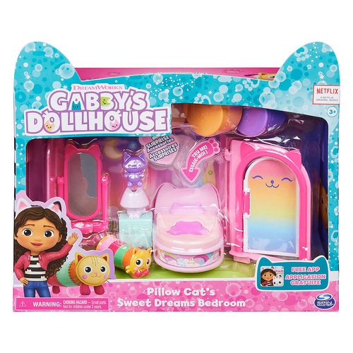 Playset com Mini Figura - Quarto de Sonhos da Pillow Cat - Casa da Gabby - Sunny
