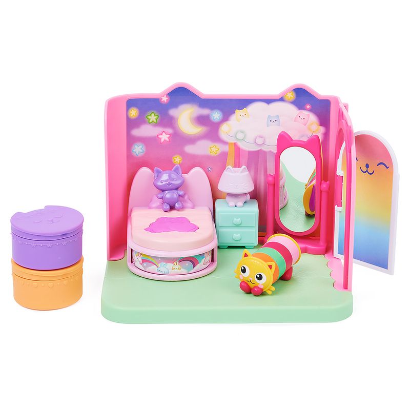 SUN3067---Playset-com-Mini-Figura---Quarto-de-Sonhos-da-Pillow-Cat---Casa-da-Gabby---Sunny-4
