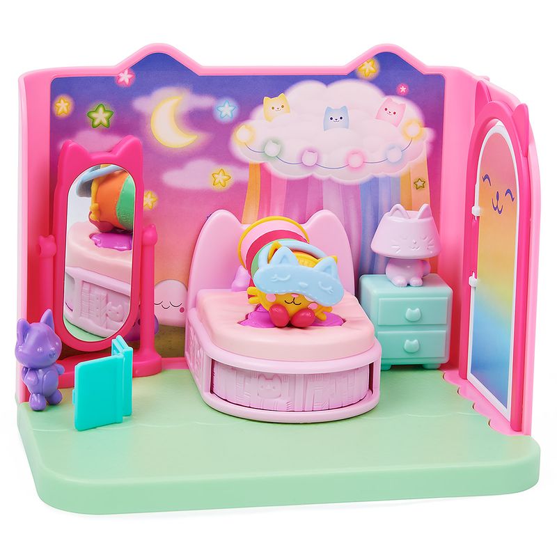 SUN3067---Playset-com-Mini-Figura---Quarto-de-Sonhos-da-Pillow-Cat---Casa-da-Gabby---Sunny-5