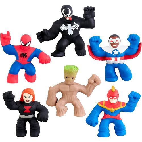 Conjunto Mini Figuras Elásticas - Mega Pack 6 - Marvel - Goo Jit Zu - 06 cm - Sunny