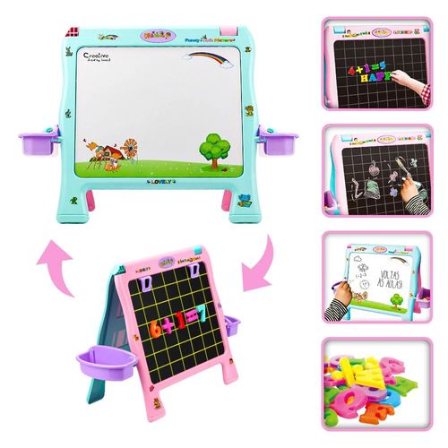 Lousa Infantil 2 em 1 - Quadro Magnético e Quadro Negro - Imagina Kids - BBR Toys