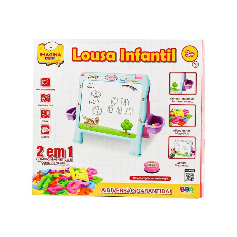 Lousa-Infantil-2-em-1---Quadro-Magnetico-e-Quadro-Negro---Imagina-Kids---BBR-Toys-2