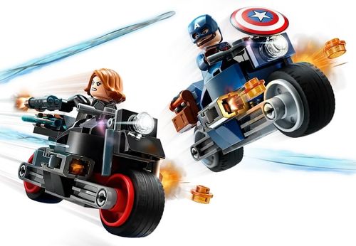 LEGO Marvel - Motocicletas da Viúva Negra e do Capitão América - 130 Peças - 76260