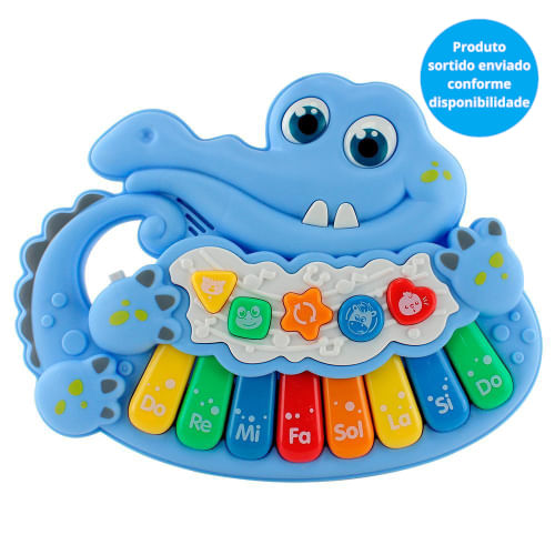 Piano Musical - Bebê Jacaré - Sortido - BBR Toys