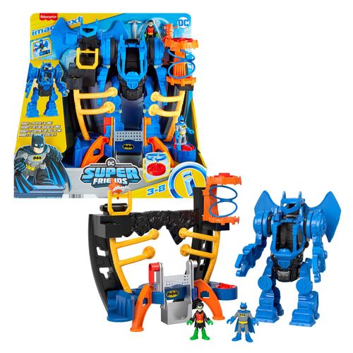 Playset e Figura - Centro de Comando Robótico do Batman - DC Super Friends - Imaginext - Fisher-Price