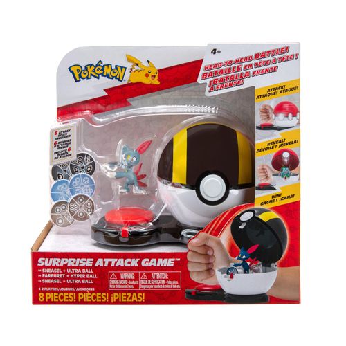 Pokémon - Figura e Pokébola Ataque Surpresa - Sneasel e Ultra Ball - Sunny