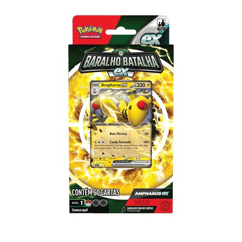 Jogo de Cartas Pokémon - Baralho Batalha - Ampharos Ex - Copag