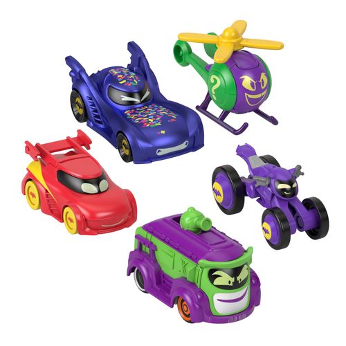 Conjunto com 5 Carrinhos Batwheels - Confetti - 1:55 - DC - Fisher-Price