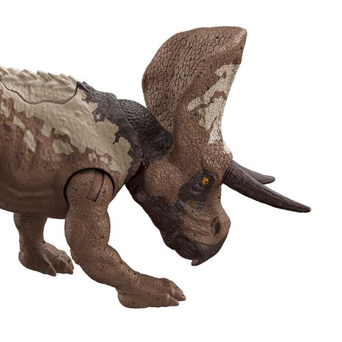 Dinossauro Articulado - Zuniceratops - Strike Attack - Dino Trackers - Jurassic World - 17 cm - Mattel