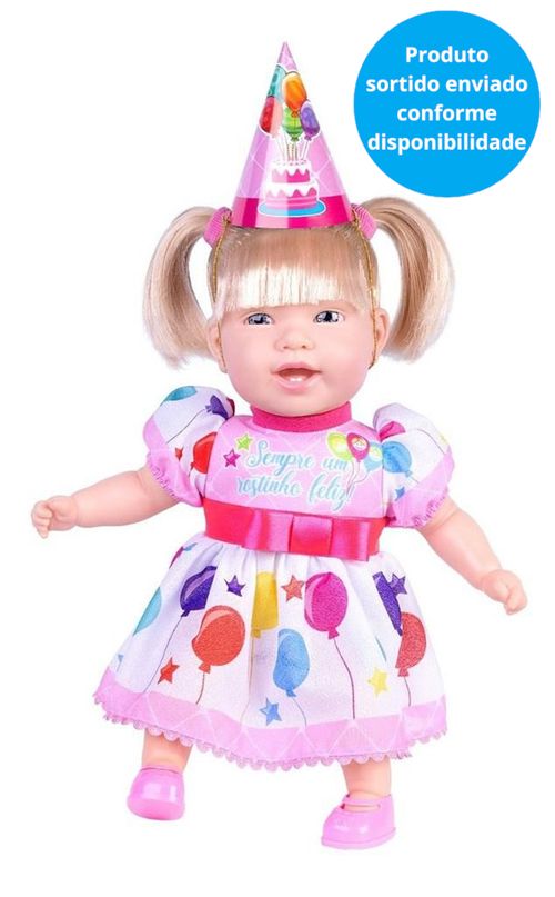 Boneca Reborn - Sonho Azul - Feliz Aniversário - Sortido - 39 cm - Cotiplás