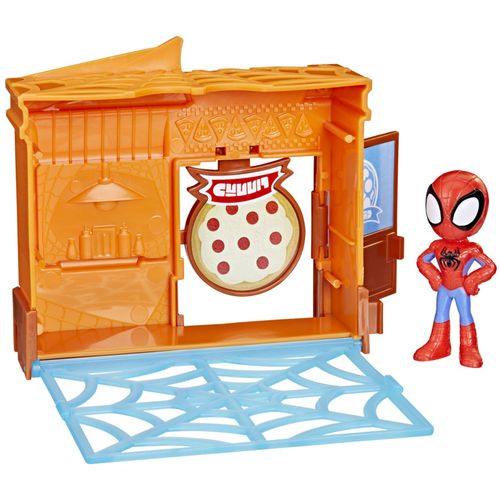 Playset com Mina Figura - Pizzaria - Vida Urbana - Spidey and His Amazing Friends - Hasbro