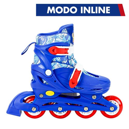 Patins Inline com Kit de Proteção - Sonic The Hedgehog - Tamanho 36 ao 39 - BBR Toys