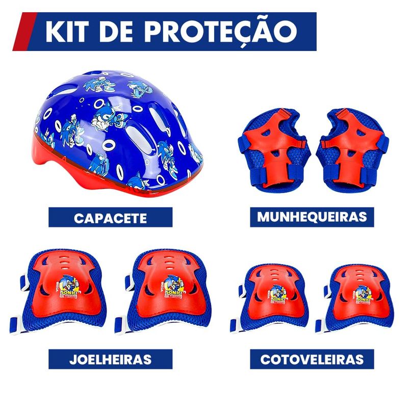 Patins-Inline-com-Kit-de-Protecao---Sonic-The-Hedgehog---Tamanho-36-ao-39---BBR-Toys-4