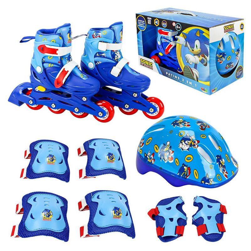 Patins-Inline-com-Kit-de-Protecao---Sonic-The-Hedgehog---Tamanho-28-ao-31---BBR-Toys-1