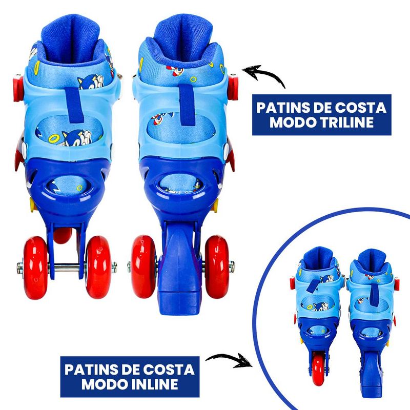 Patins-Inline-com-Kit-de-Protecao---Sonic-The-Hedgehog---Tamanho-28-ao-31---BBR-Toys-7