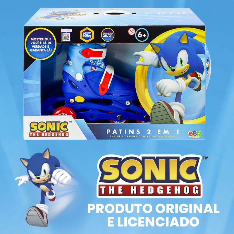 Patins-Inline-com-Kit-de-Protecao---Sonic-The-Hedgehog---Tamanho-28-ao-31---BBR-Toys-9