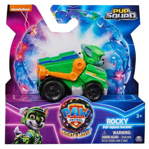 Carrinho Patrulha Canina - Rocky - Um Filme Superpoderoso - Pup Squad Racers - 7 cm - Sunny