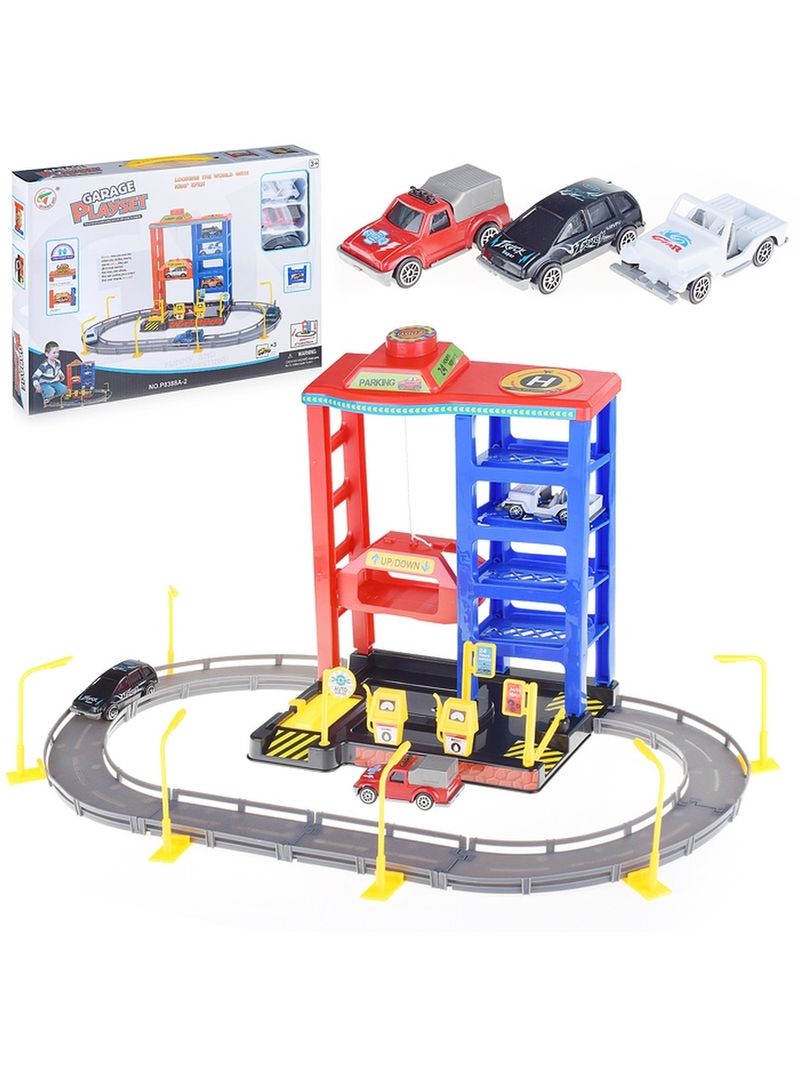 YES118081---Playset-com-Carrinhos---Garagem-com-Elevador-e-Posto---Yestoys-1