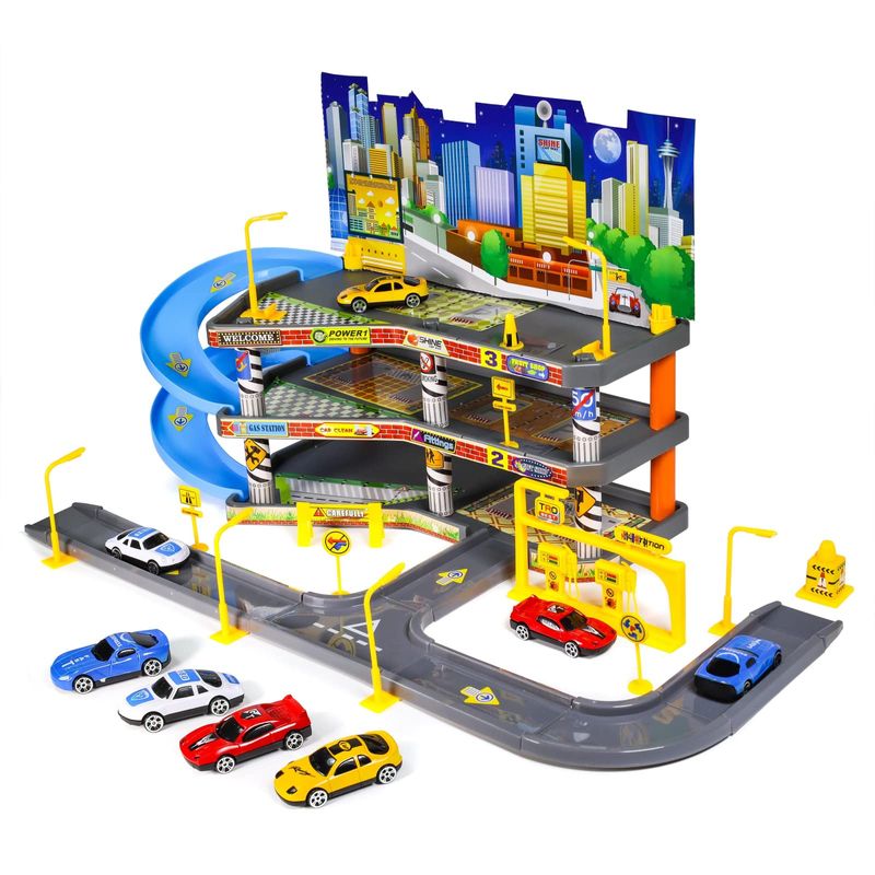 YES096659---Playset-com-Carrinhos---Garagem-com-3-Andares-e-Posto---Yestoys-4
