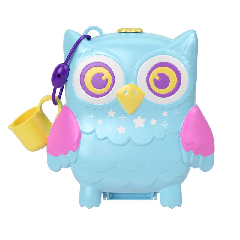 Playset-Polly-Pocket-com-Mini-Bonecas---Festa-do-Pijama-Coruja-da-Neve---Estojo---Mattel-66
