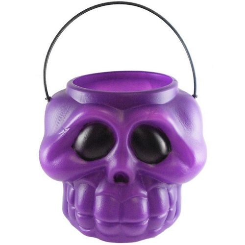 Acessório de Fantasia - Balde Cabeça de Esqueleto Roxo - Gala
